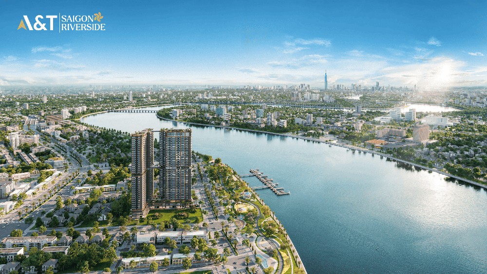 Khu căn hộ A&T Saigon Riverside có vị trí ngay mặt tiền đường ven sông Sài Gòn