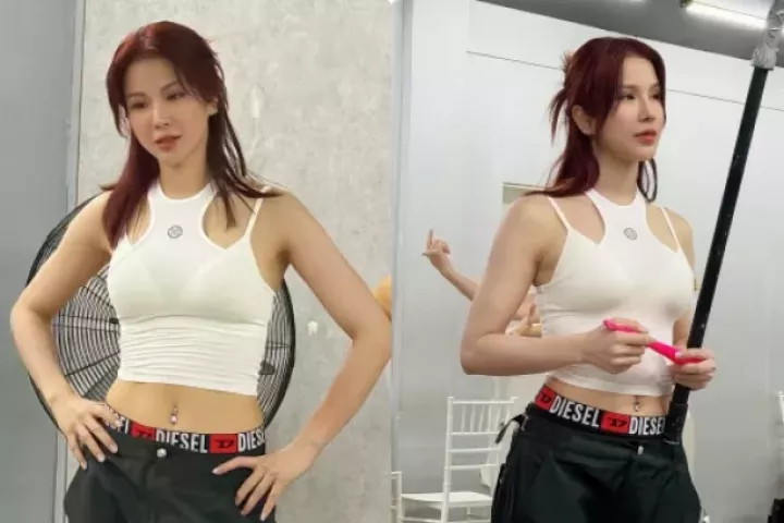 Diệp Lâm Anh tuổi U40 vẫn 'đốt mắt' fan với style áo ngắn cũn