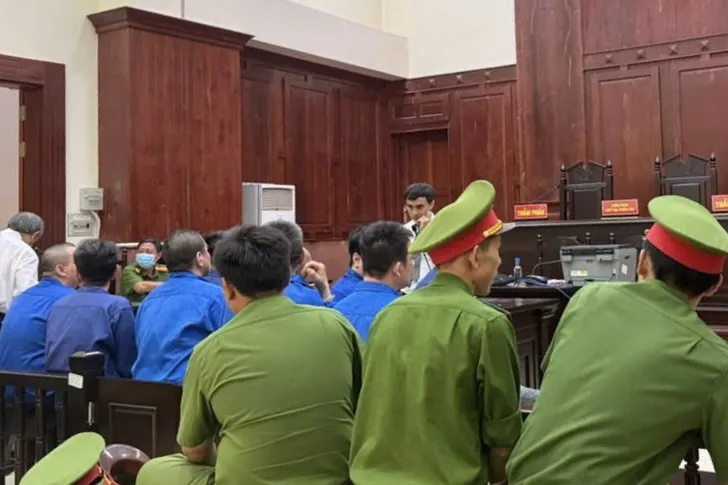 Phiên tòa phúc thẩm hôm nay. Ảnh: HUỲNH THƠ