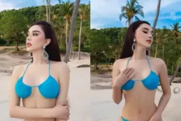 Lâm Khánh Chi diện bikini táo bạo sau 'đại tu' nhan sắc ở Trung Quốc