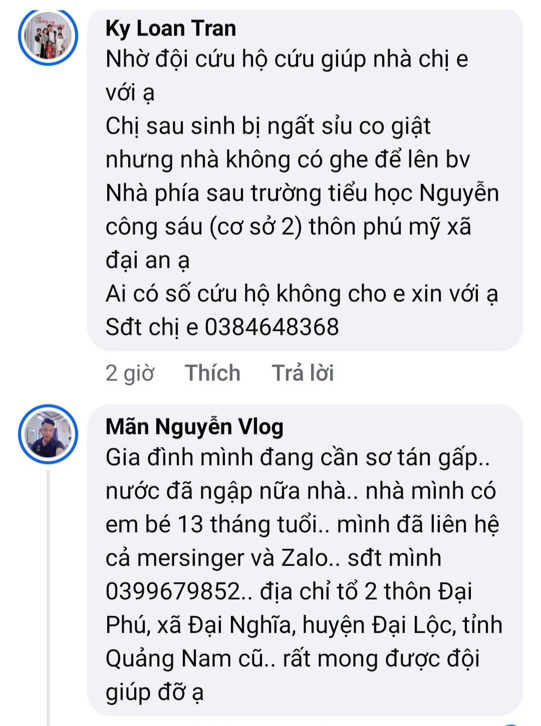 Những lời cầu cứu khẩn thiết của người dân vùng ngập tràn lan trên mạng xã hội.