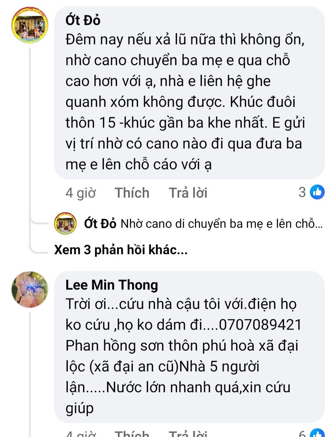 Những lời cầu cứu khẩn thiết của người dân vùng ngập tràn lan trên mạng xã hội.