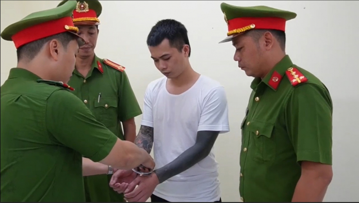 Lê Anh Điệp (30 tuổi, quê Ninh Bình) - chủ tài khoản TikTok Tàng Keng Ông Trùm - bị bắt giữ.