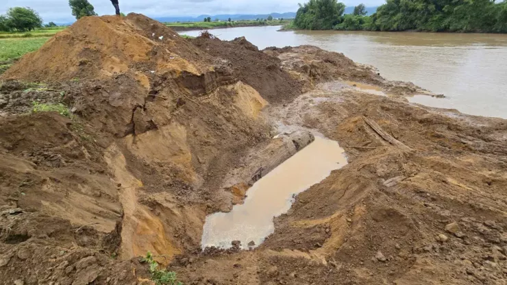 Bờ sông Ayun bị đào bới tan hoang để khai thác cây gỗ lạ khổng lồ - 3