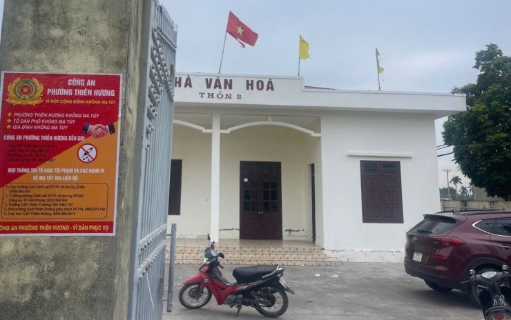 Nhà văn hóa tổ dân phố Hoàng Động 2 nơi anh Hoàn kêu cứu tối 28/10.