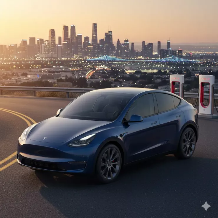 Tesla model Y. Ảnh: AI.
