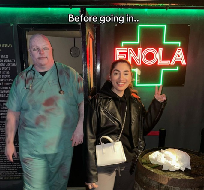 Du khách trải nghiệm cảm giác kinh dị tại Enola. Ảnh: Tiktok/@m4hiraa