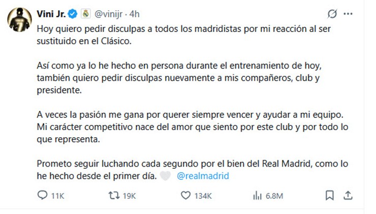 Tiền đạo người Brazil lên tiếng xin lỗi