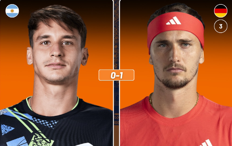 Zverev (bên phải) được đánh giá cao hơn nhiều so với đối thủ