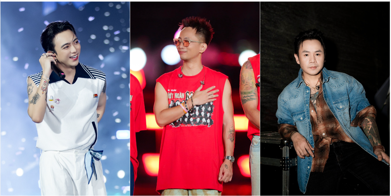 Từ trái sang Soobin, Rhymastic và Binz - ba nghệ sĩ của SpaceSpeakers đã chủ động ẩn một số ca khúc sau công văn của cơ quan chức năng.