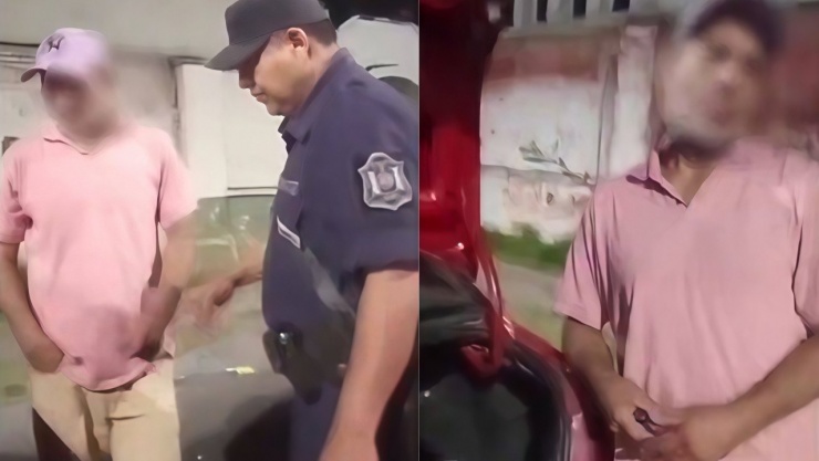 Tài xế bị yêu cầu dừng xe vì có dấu hiệu bất thường. Ảnh: Khaosod