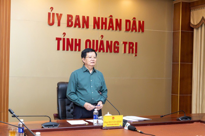 Phó Thủ tướng Mai Văn Chính chủ trì cuộc họp trực tuyến với 78 xã, phường bị ảnh hưởng lũ lụt.