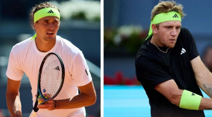 Zverev (bên trái) có kết quả đối đầu vượt trội trước Fokina (bên phải)