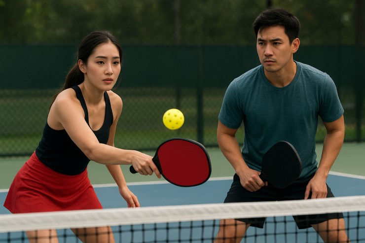 Đầu tư cho bạn gái tập chơi pickleball, chàng trai ngỡ ngàng khi thấy cô ở buổi đầu tiên lên sân
