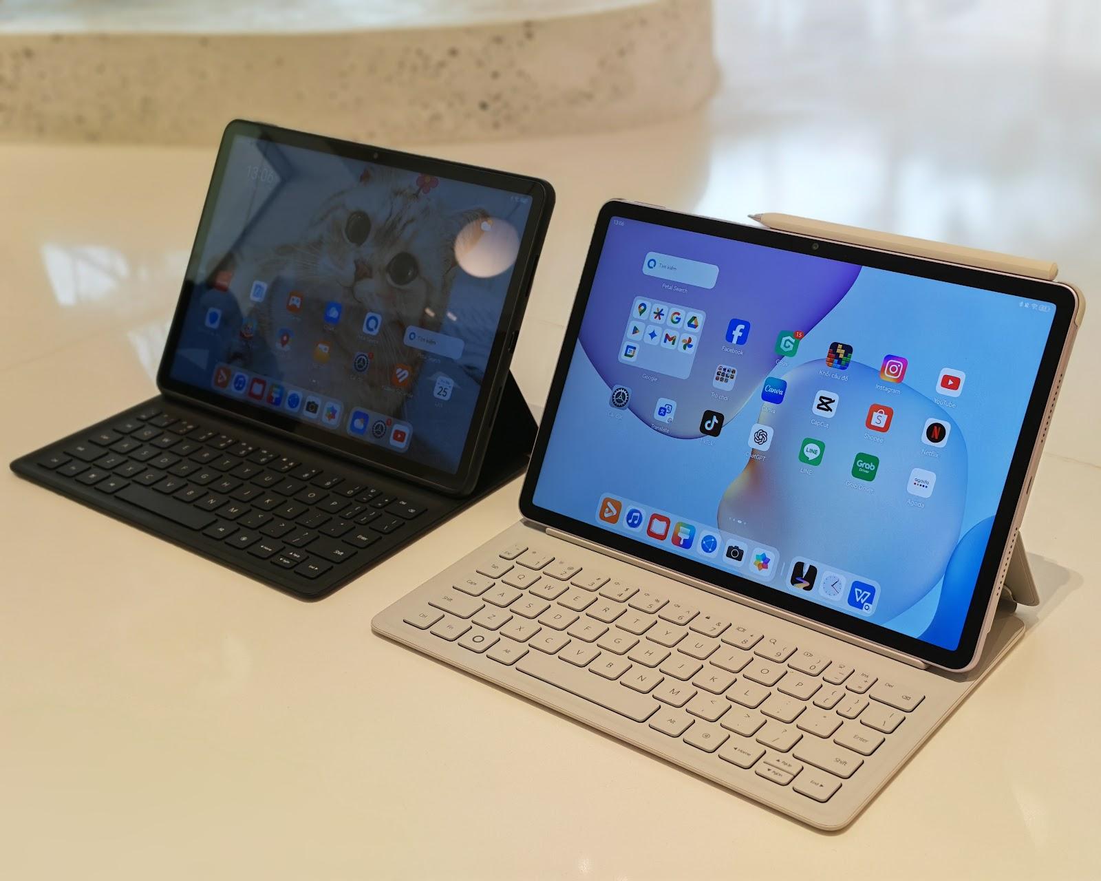 Với bàn phím thông minh Clip-on, phiên bản MatePad 11.5 năm nay mang đến cảm giác thanh thoát, mỏng nhẹ hơn so với người đàn anh