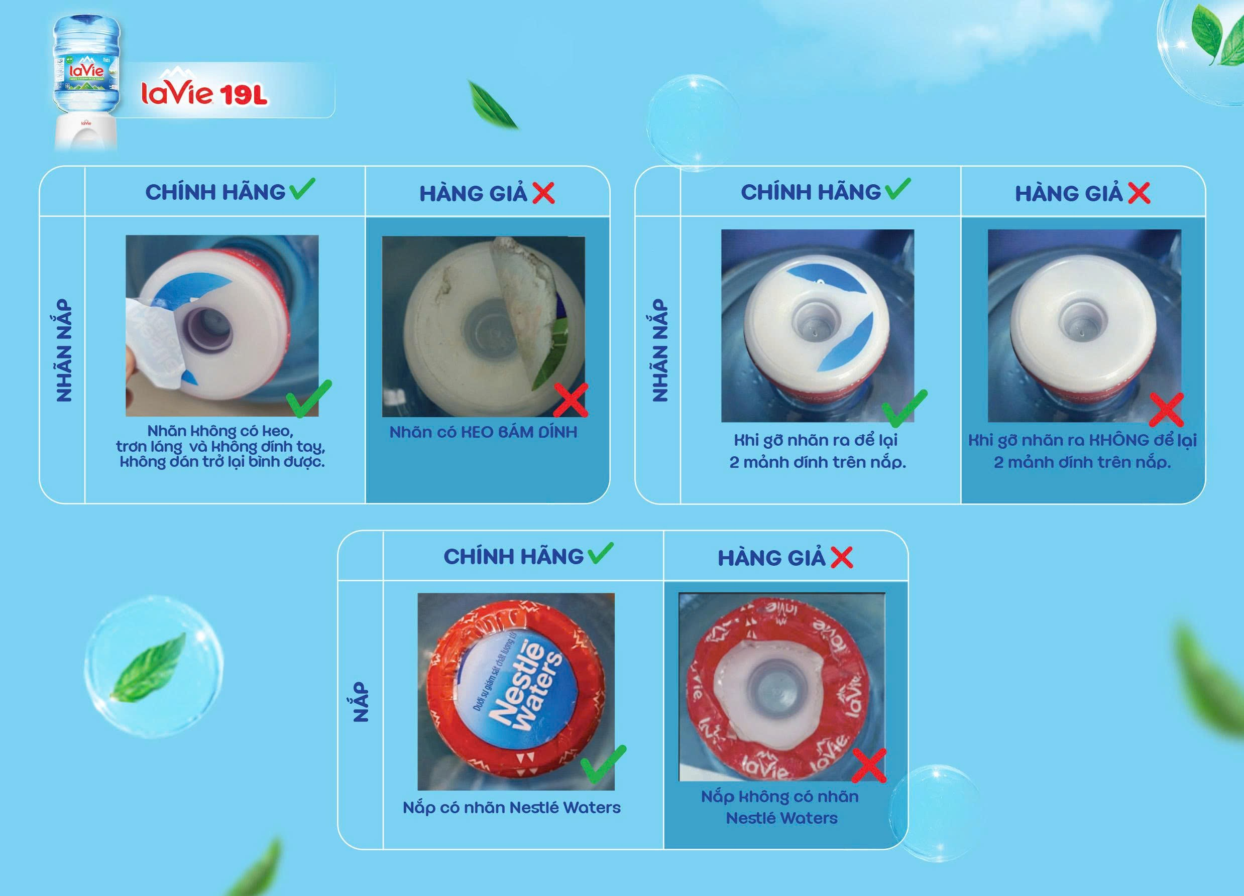 Hướng dẫn phân biệt sản phẩm LaVie 19L chính hãng