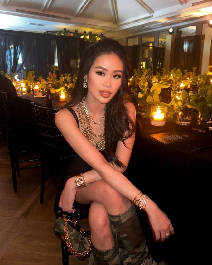 Tiên Nguyễn dự tiệc của Dolce & Gabbana ở Bangkok, Thái Lan tháng 11/2024.