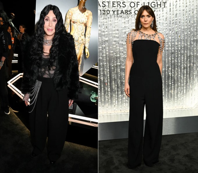 Ca sĩ Cher và minh tinh Elizabeth Olsen dự sự kiện. Ảnh: WWD