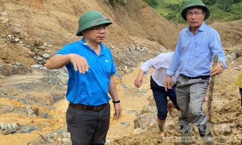 Ông Nguyễn Ngọc Sâm, Phó Chủ tịch UBND tỉnh Quảng Ngãi có mặt tại hiện trường.