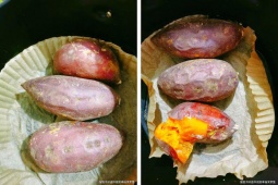 Cách nướng khoai lang chảy mật bằng nồi chiên không dầu