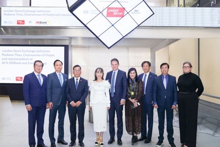 Lãnh đạo HDBank thăm Sàn giao dịch chứng khoán London dịp Tổng Bí thư thăm chính thức Vương quốc Anh