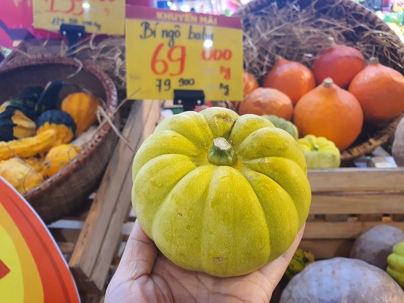Bí ngô baby có giá 69 nghìn đồng/kg.