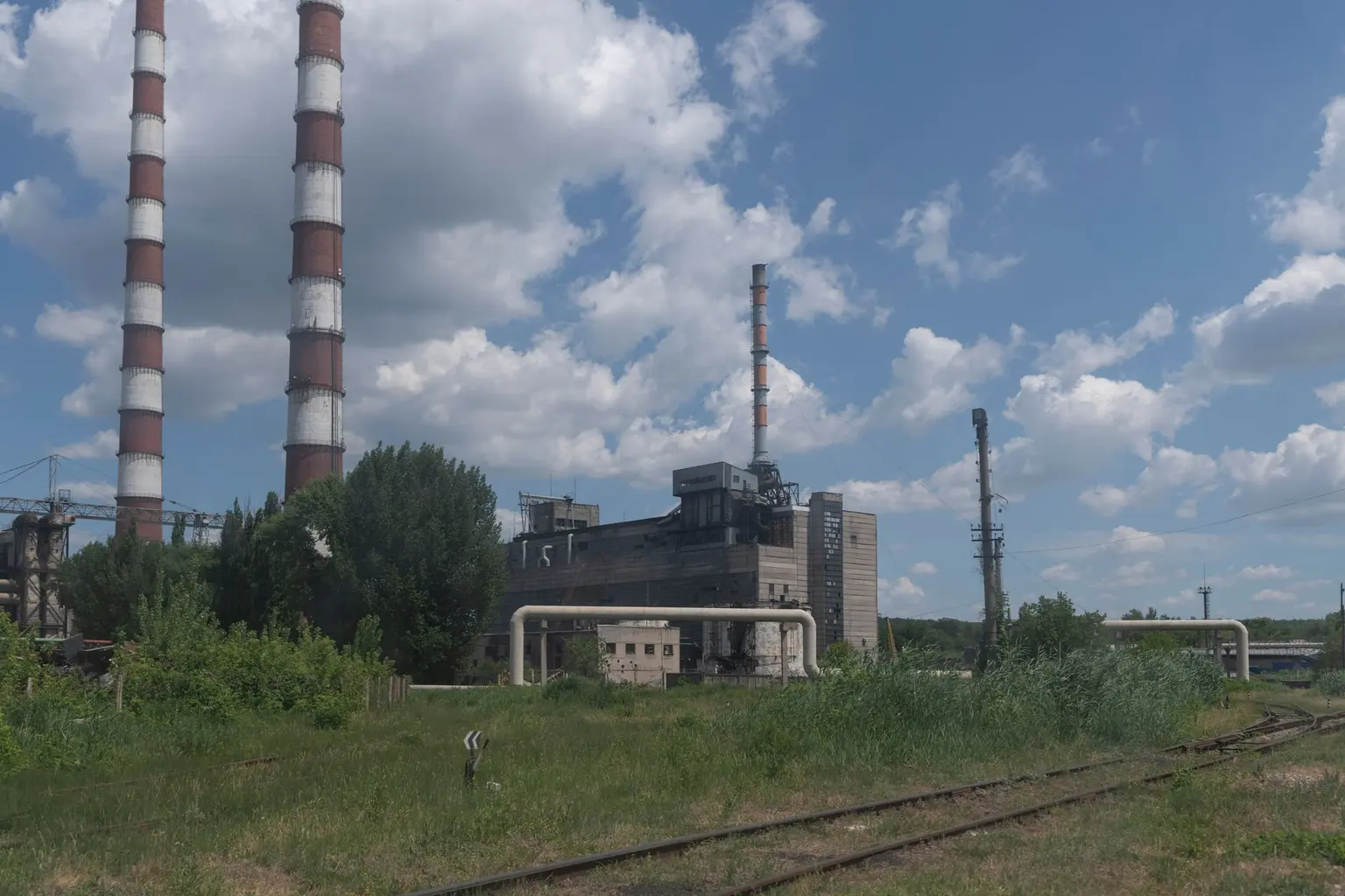 Ảnh chụp nhà máy nhiệt điện Sloviansk vào năm 2024. Ảnh: Global Images Ukraine.