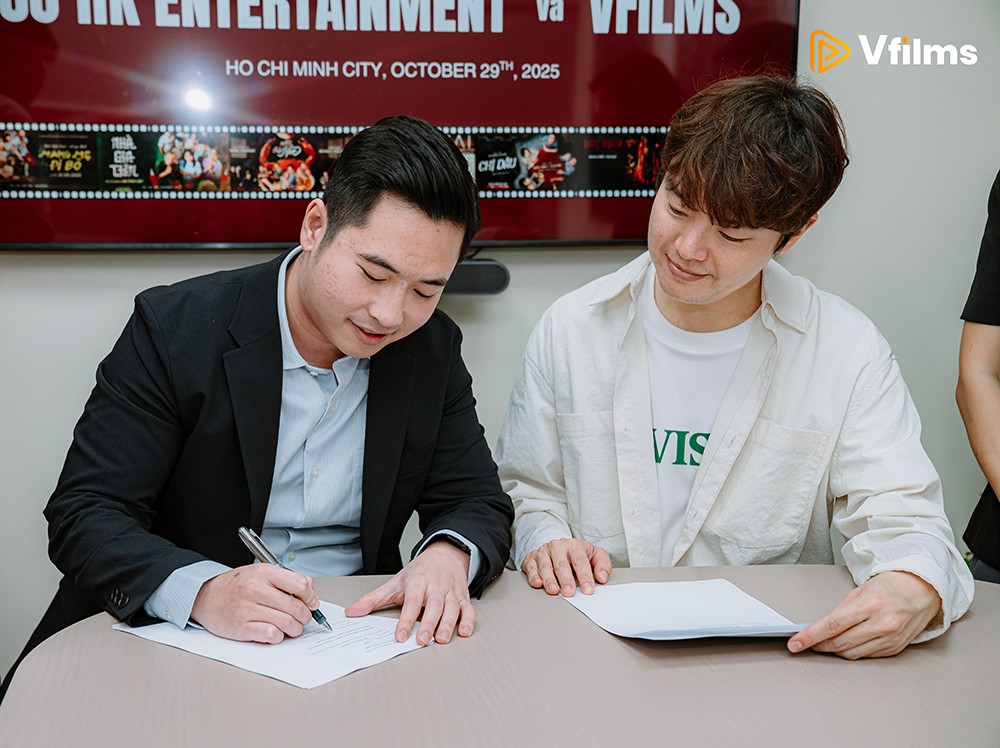 Đại diện VFILMS và CJ HK Entertainment ký kết thỏa thuận hợp tác chiến lược FUNDGO Cinema – Nhà đồng hành phát triển điện ảnh Việt