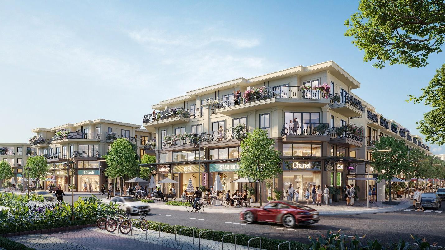 Các căn shophouse được quy hoạch ở những mặt tiền sầm uất nhất của khu đô thị