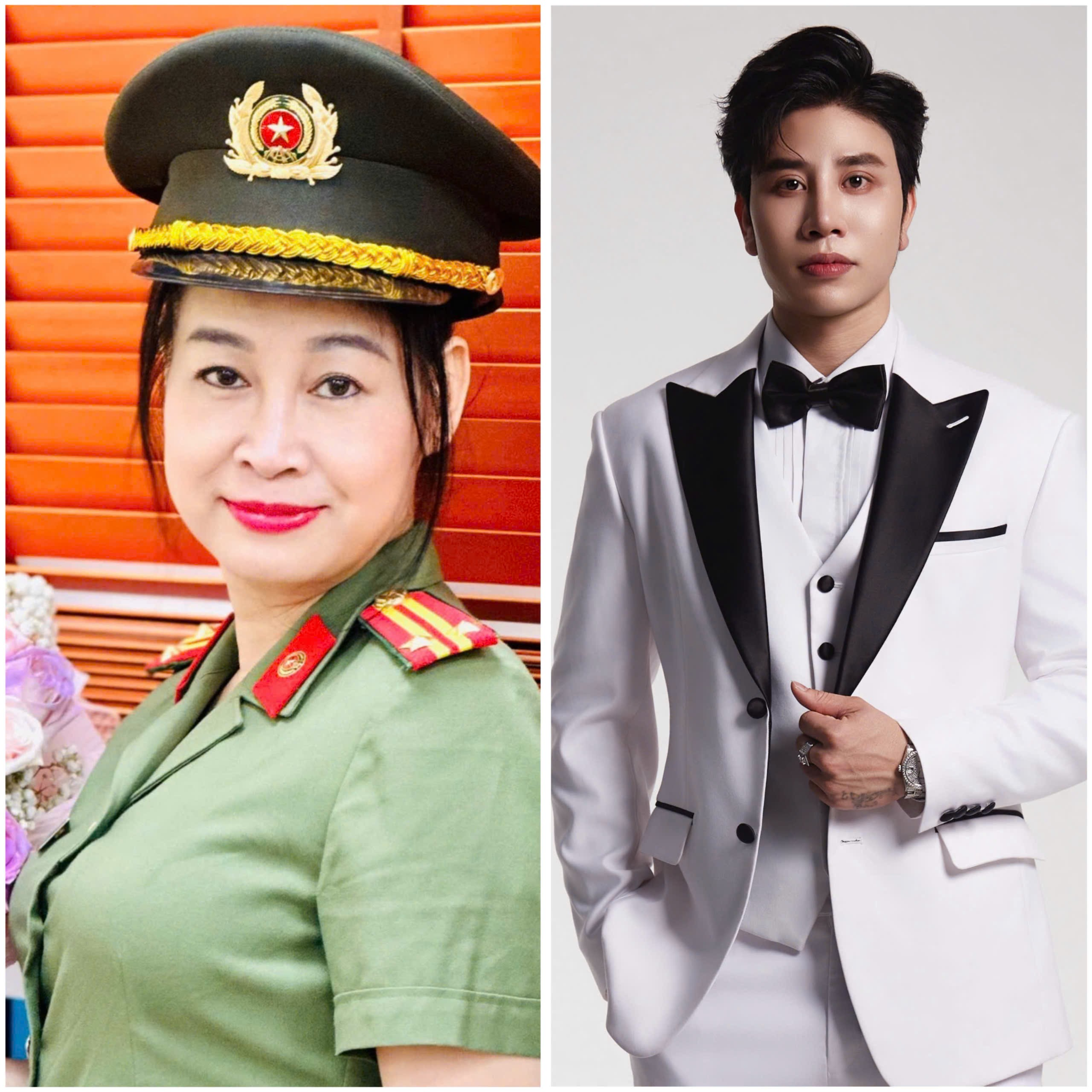 Trung tá Kim Quyên -sỹ quan công an và Nam vương Minh Thiên.