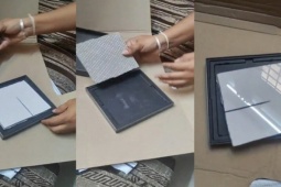 Khách hàng mở hộp Galaxy Z Fold7, bất ngờ nhận được viên gạch