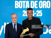Mbappe nhận chiếc giày vàng châu Âu, Perez gửi thông điệp đặc biệt
