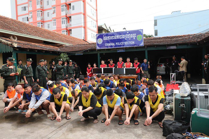 Nhóm đối tượng bị bắt giữ tại campuchia