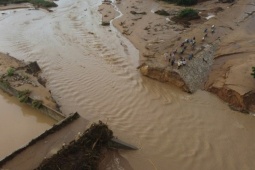 Hiện trường vỡ hồ nước trên núi ở Lâm Đồng