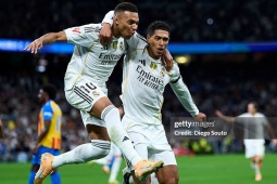 Video bóng đá Real Madrid - Valencia: Mbappe - Bellingham bay cao (La Liga)