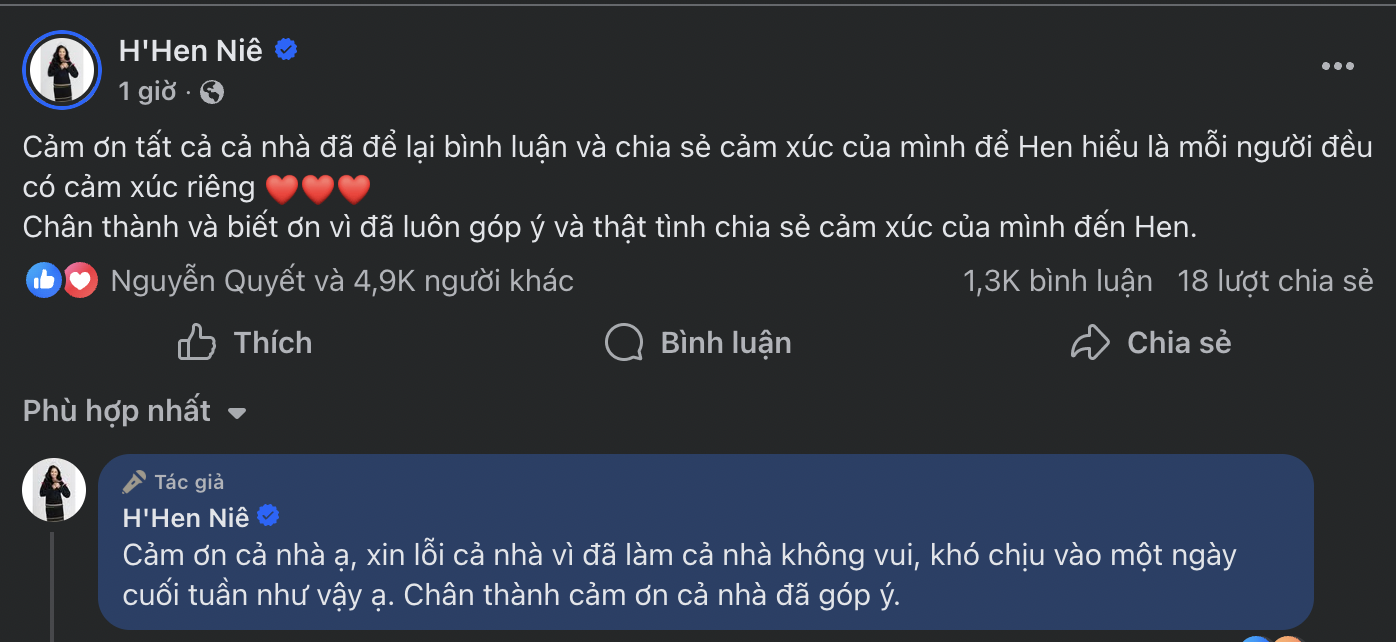 H'Hen Niê lên tiếng.