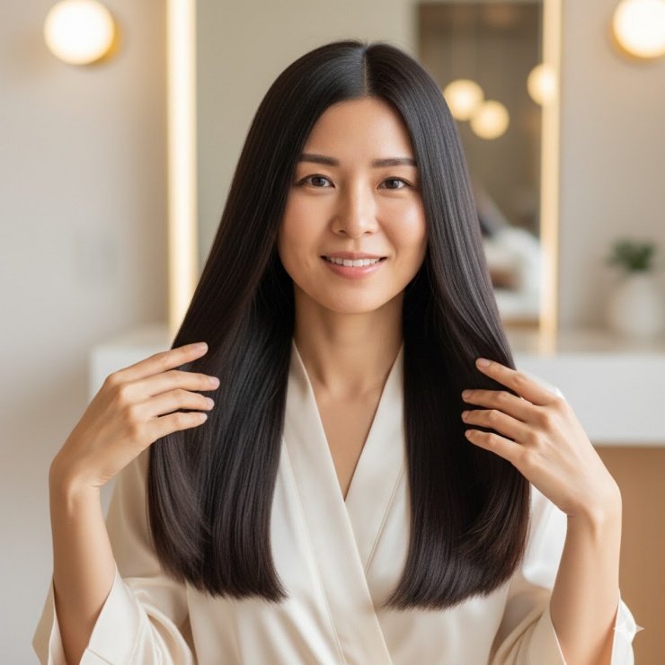 Khi được chăm sóc đúng cách, mái tóc sẽ suôn mượt và bóng khỏe...