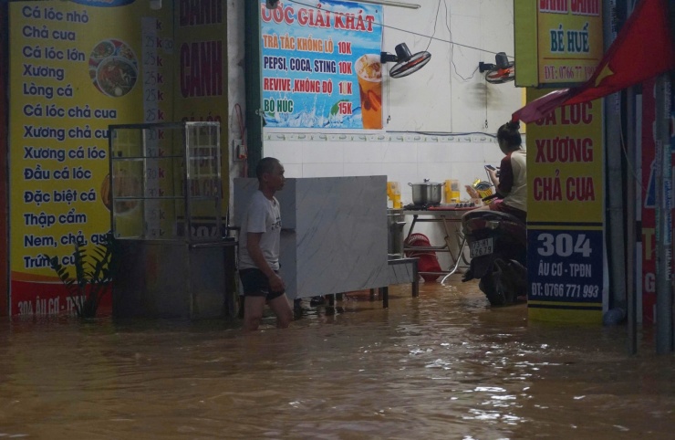 Khu vực đường Âu Cơ là điểm ngập nặng ở khu vực phía Bắc Đà Nẵng