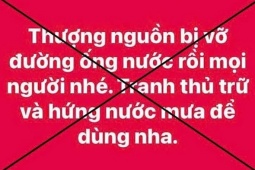 Thực hư thông tin 'thượng nguồn bị vỡ đường ống nước' ở Huế