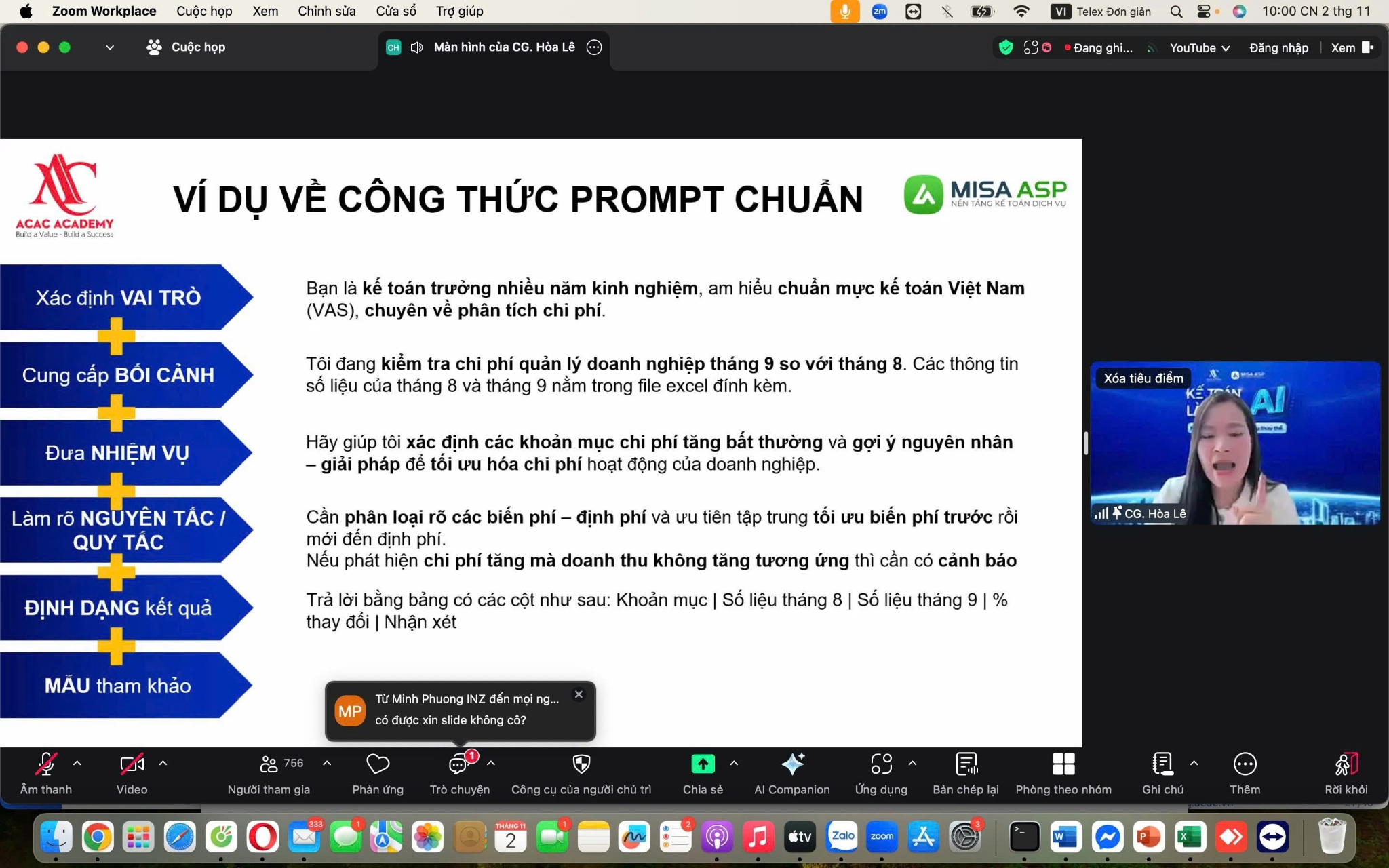 Chuyên gia Hòa Lê chia sẻ về bộ prompt mẫu chiến lược trong chương trình