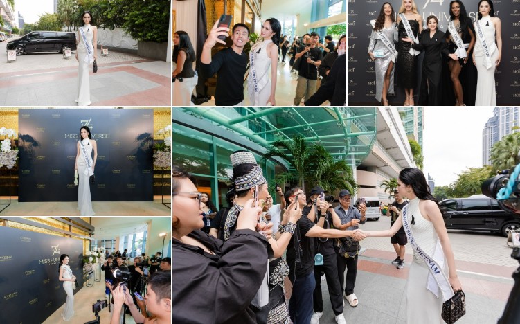 Hương Giang giao lưu cùng báo chí và truyền thông.