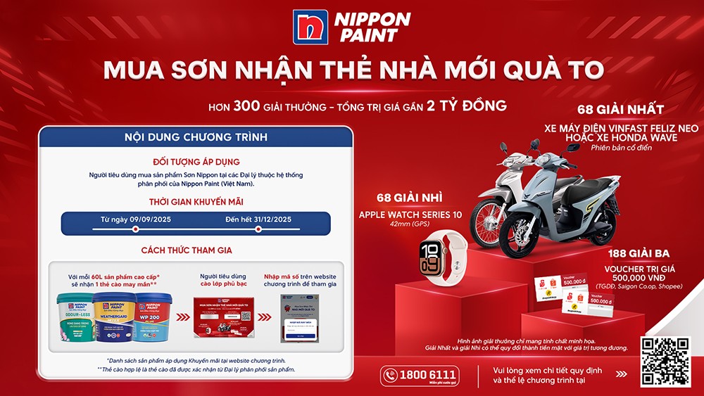 Thể lệ chương trình và những phần quà hấp dẫn từ Nippon Paint