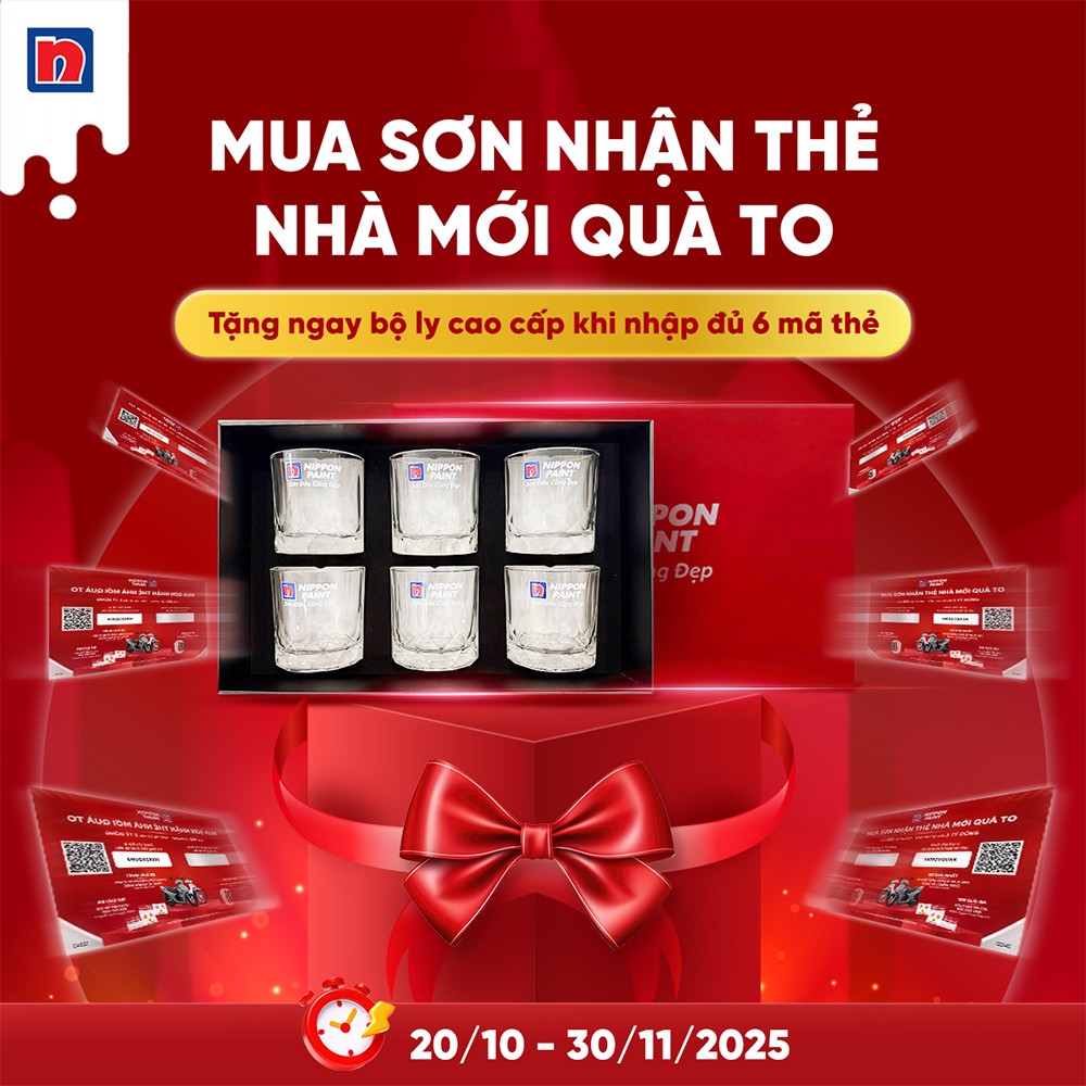 Thời gian tặng bộ ly sứ có hạn, nhanh tay mua sơn – nhận quà liền tay!