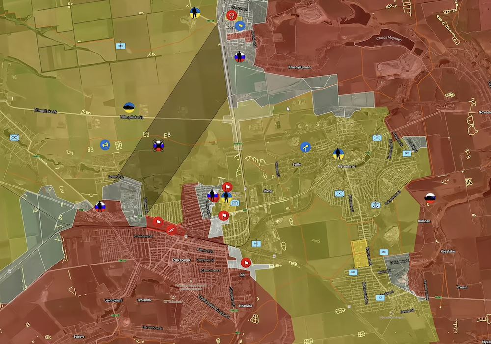 Ukraine phản công ở Rodynske trong khi Nga muốn nhanh chóng dứt điểm giao tranh ở Pokrovsk. Ảnh: Military Summary.