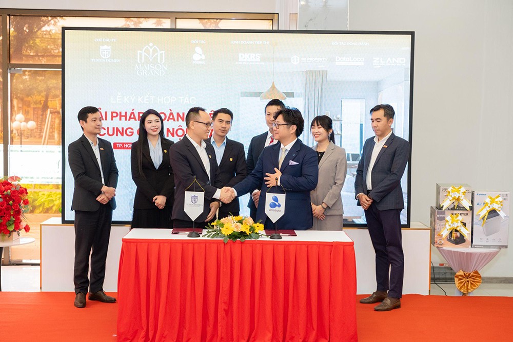 Tumys Homes ký kết hợp tác “Giải pháp hoàn thiện và cung cấp nội thất”  với Anabuki ID, đánh dấu bước tiến mới trong hành trình kiến tạo chuẩn sống chuyên gia tại Maison Grand, Phú Mỹ.