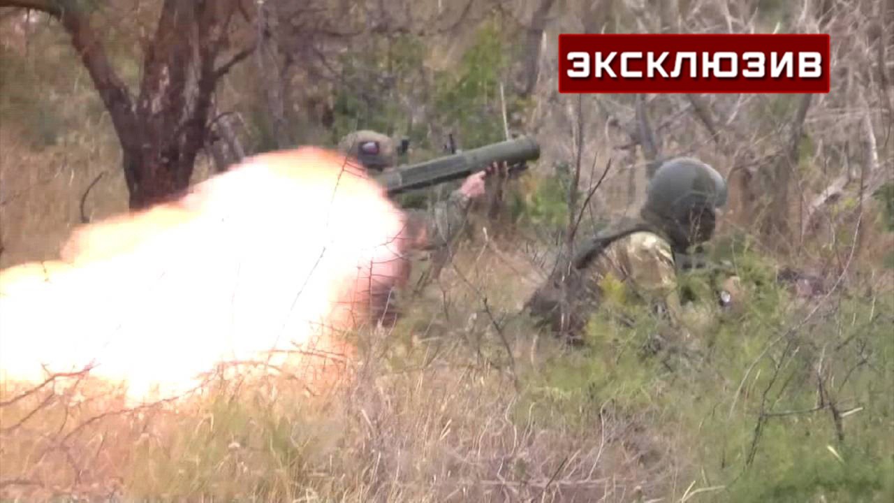 Binh sĩ Nga tác chiến ở mặt trận Donetsk (ảnh: RIA Novosti)