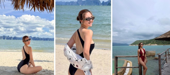 Để có được sắc vóc nóng bỏng, gợi cảm, Phan Minh Huyền thực hiện bí quyết giảm cân và tập luyện thể dục, thể thao khoa học. Cô ăn uống cân bằng, dành thời gian chăm sóc bản thân để cơ thể lẫn làn da luôn "hack tuổi".