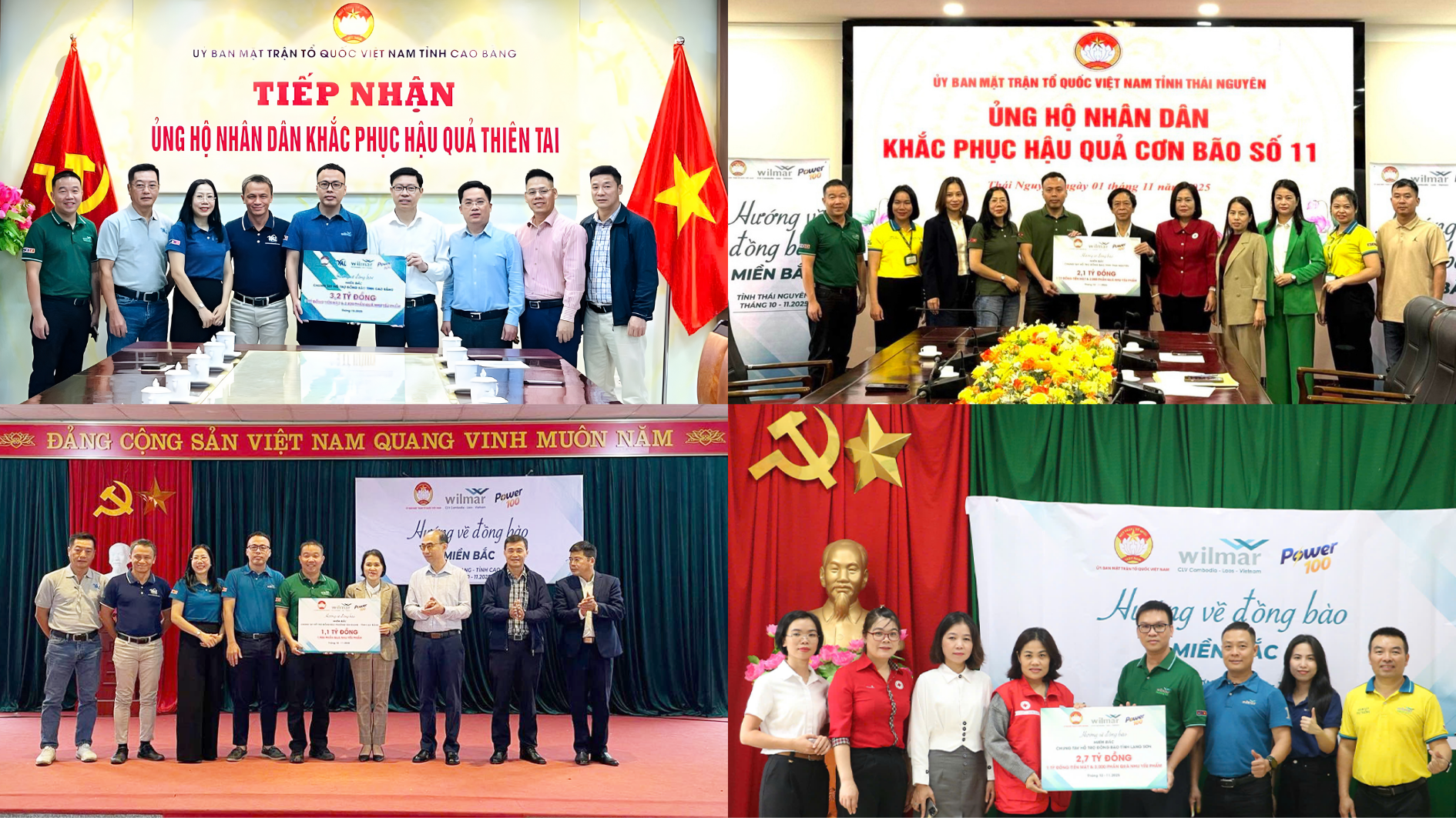 Chương trình “Hướng về đồng bào miền Bắc” trao tặng 10 tỷ đồng gồm hiện kim và hiện vật cho người dân tại các tỉnh Cao Bằng, Lạng Sơn, Thái Nguyên và Bắc Ninh