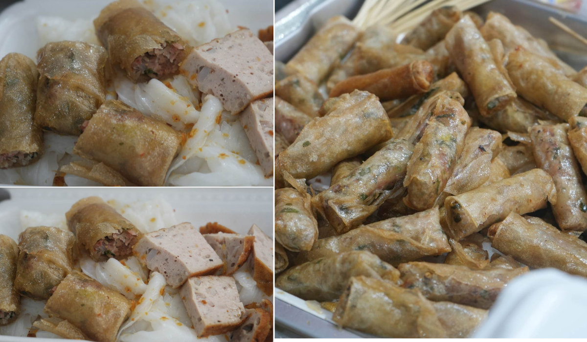 Bánh mướt chả ram Hà Tĩnh là món ăn dân dã nhưng tinh tế, gắn liền với ẩm thực miền Trung. Bánh mướt mềm mịn, trắng ngần, được tráng mỏng từ bột gạo tẻ thơm. Ăn kèm với chả ram vàng giòn, tạo nên sự hòa quyện tuyệt vời giữa vị béo, thơm và dẻo.