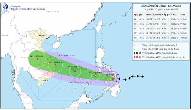 Bão số 13 giật cấp cuồng phong, gây sóng biển cao đến 10m trên vùng Biển Đông - 1
